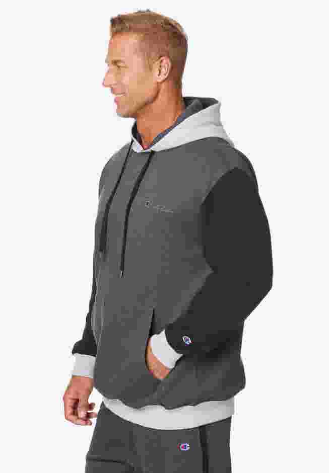 Colorblock Tonal Script Hoodie image number 2