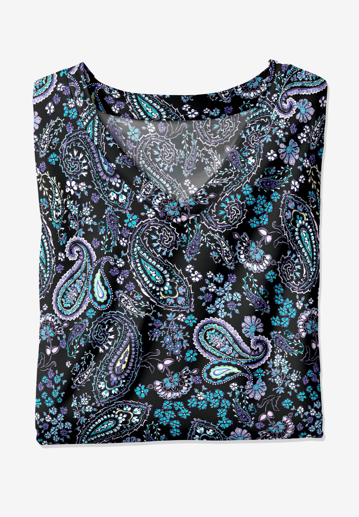 Perfect Printed Short-Sleeve V-Neck Tee image number 6