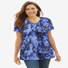 Perfect Printed Short-Sleeve V-Neck Tee image number null