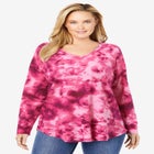 Waffle Thermal V-Neck Tee image number null