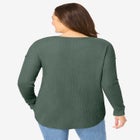 Waffle Thermal V-Neck Tee image number null