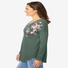 Waffle Thermal V-Neck Tee image number null