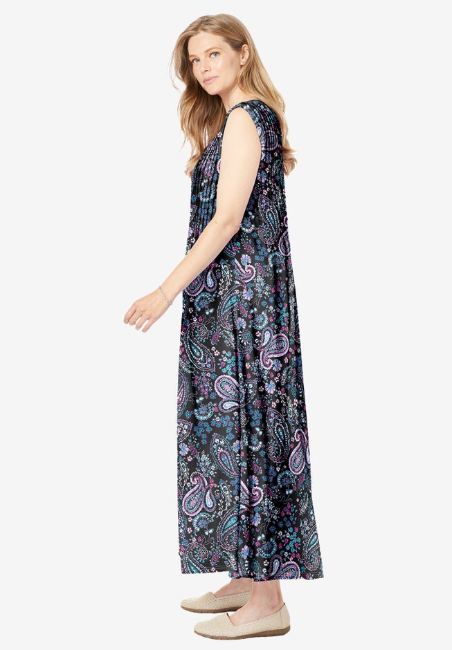 Pintucked Sleeveless Dress image number 2