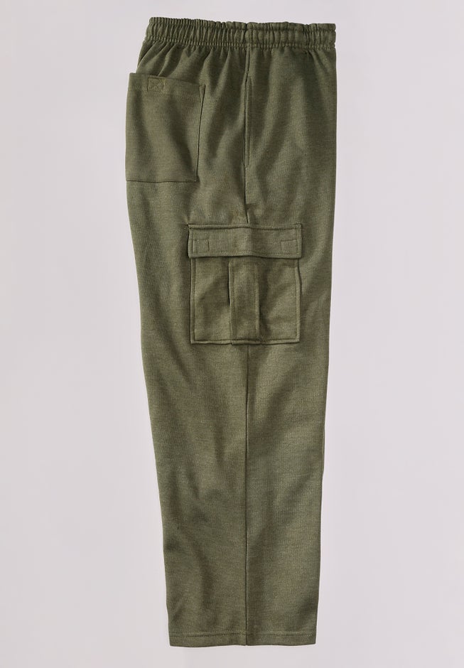 Fleece Cargo Sweatpants image number 1