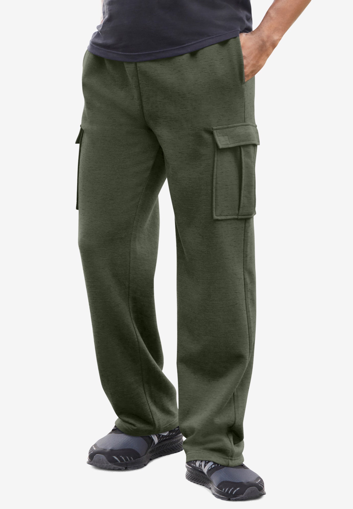 Fleece Cargo Sweatpants image number 0