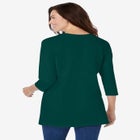 Perfect Three-Quarter Sleeve Crewneck Tunic image number null