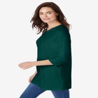 Perfect Three-Quarter Sleeve Crewneck Tunic image number null