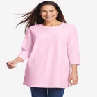 Perfect Three-Quarter Sleeve Crewneck Tunic image number null