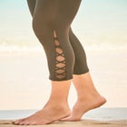 High-Waisted Swim Capri with Lattice Detail image number null