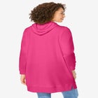 Longer-Length Hoodie Sweatshirt. image number null