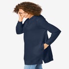Longer-Length Hoodie Sweatshirt. image number 2