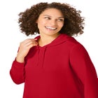 Longer-Length Hoodie Sweatshirt. image number null