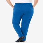 7-Day Straight-Leg Elastic-Waist Stretchy Knit Pant image number null