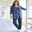 7-Day Knit Straight-Leg Pull-On Pants image number null