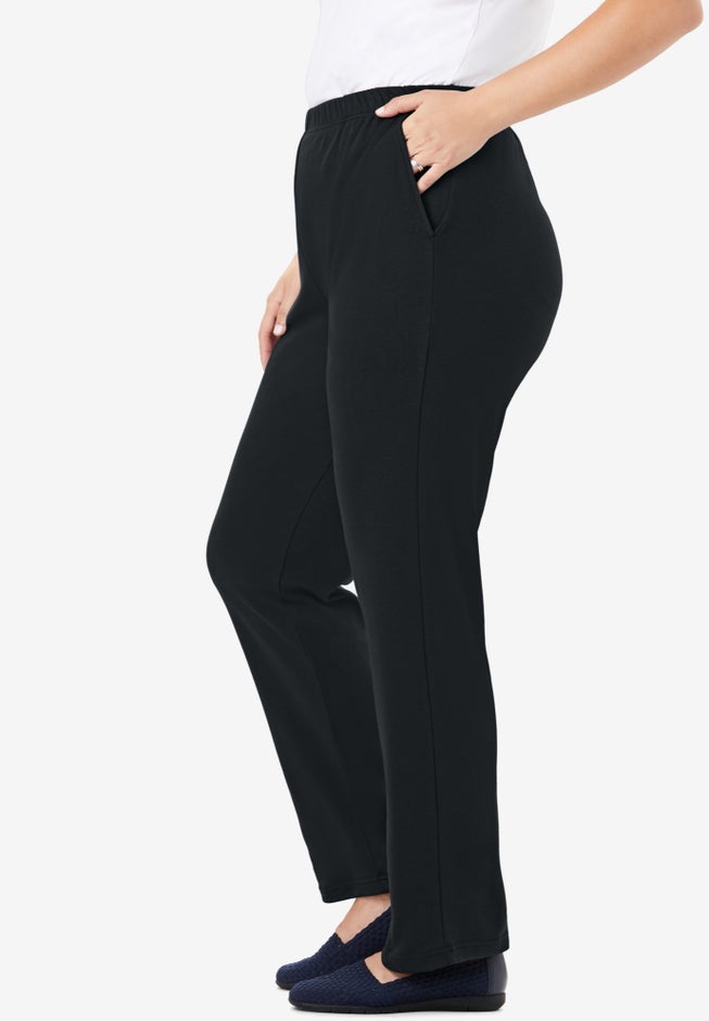 7-Day Knit Straight-Leg Pull-On Pants image number 2