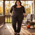 7-Day Knit Straight-Leg Pull-On Pants image number null