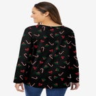 Perfect Printed Long-Sleeve V-Neck Tee image number 1