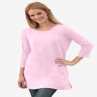 Perfect Three-Quarter-Sleeve Scoopneck Tunic image number null