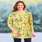 Perfect Three-Quarter-Sleeve Scoopneck Tunic image number null