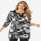 7-Day Three-Quarter Sleeve Grommet Notch Tunic image number null