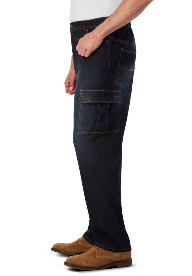 Relaxed Fit Cargo Denim Look Sweatpants image number 2