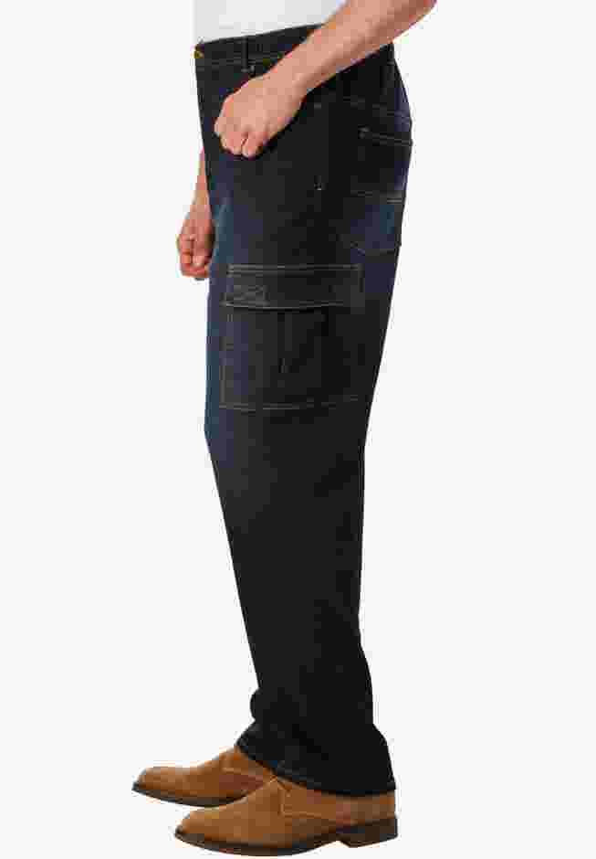 Relaxed Fit Cargo Denim Look Sweatpants image number 2