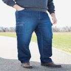 Relaxed Fit Cargo Denim Look Sweatpants image number null