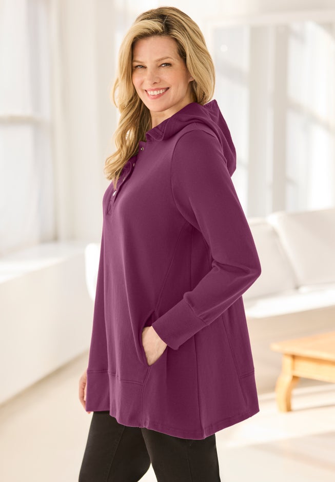 Snap Hoodie Pocket Sweatshirt image number 2