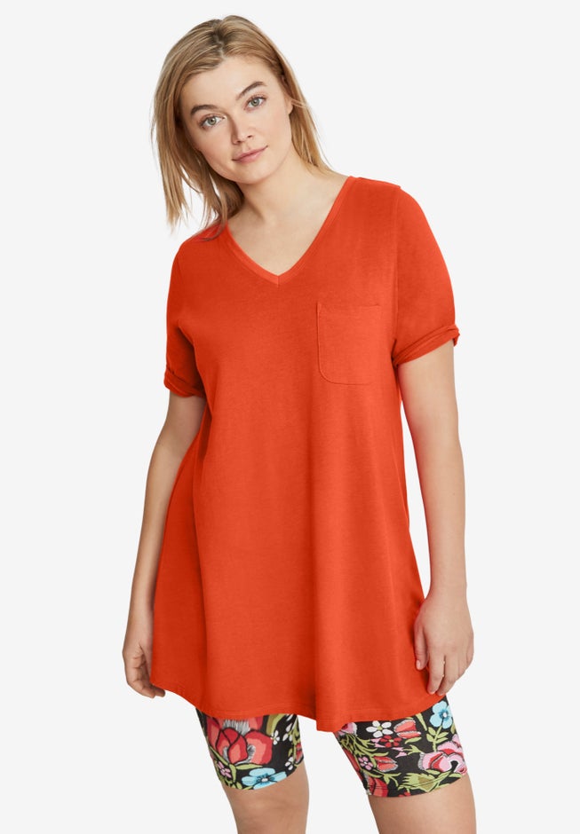 V-neck A-line Tunic image number 2