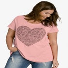 100% Cotton Scoopneck Short Sleeve Graphic Tee image number null