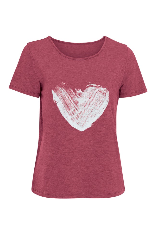100% Cotton Jersey Slub Scoopneck Short Sleeve Graphic Tee image number 2