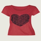 100% Cotton Jersey Slub Scoopneck Short Sleeve Graphic Tee image number null
