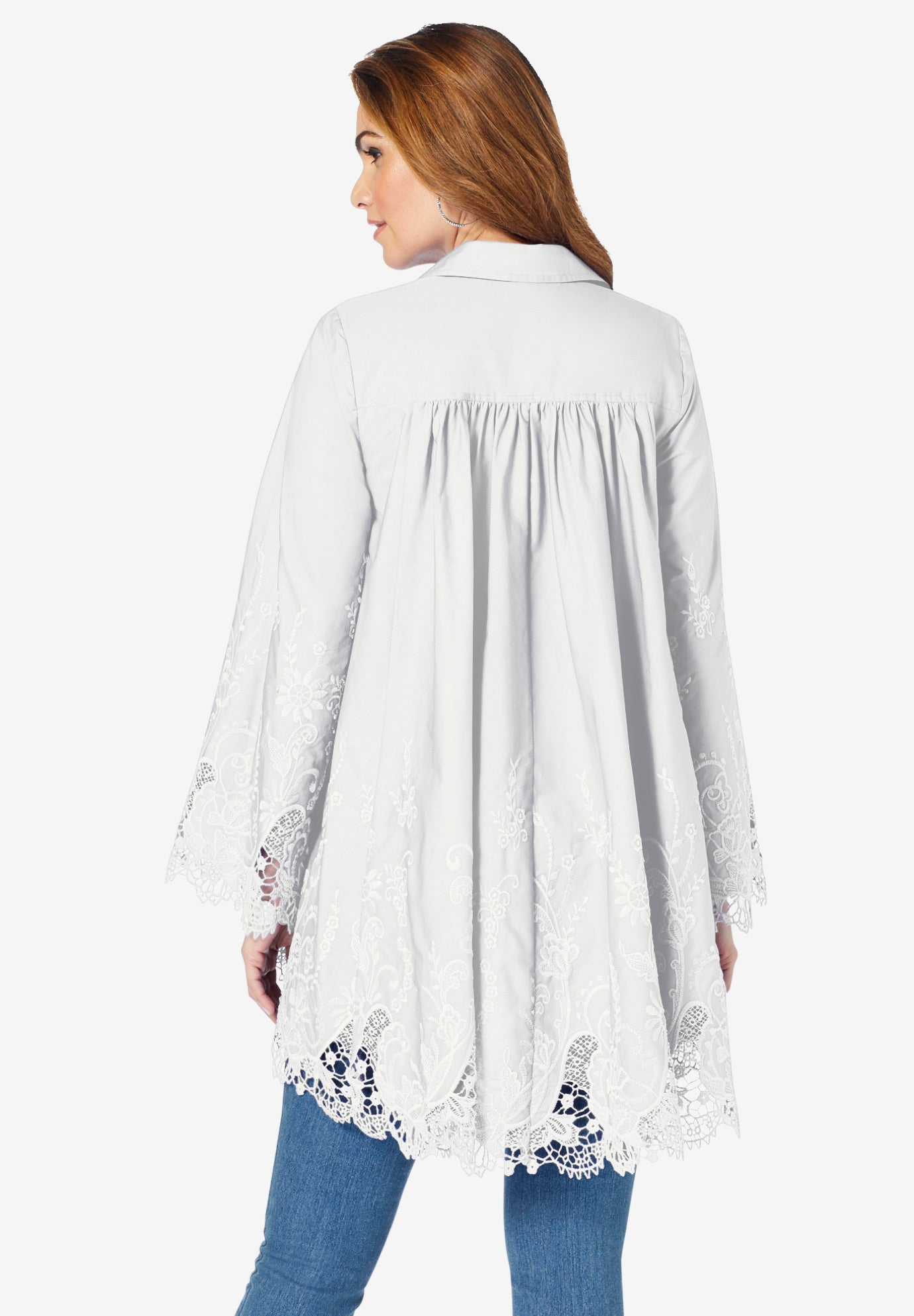 Poplin Embroidered Swing Tunic image number 1