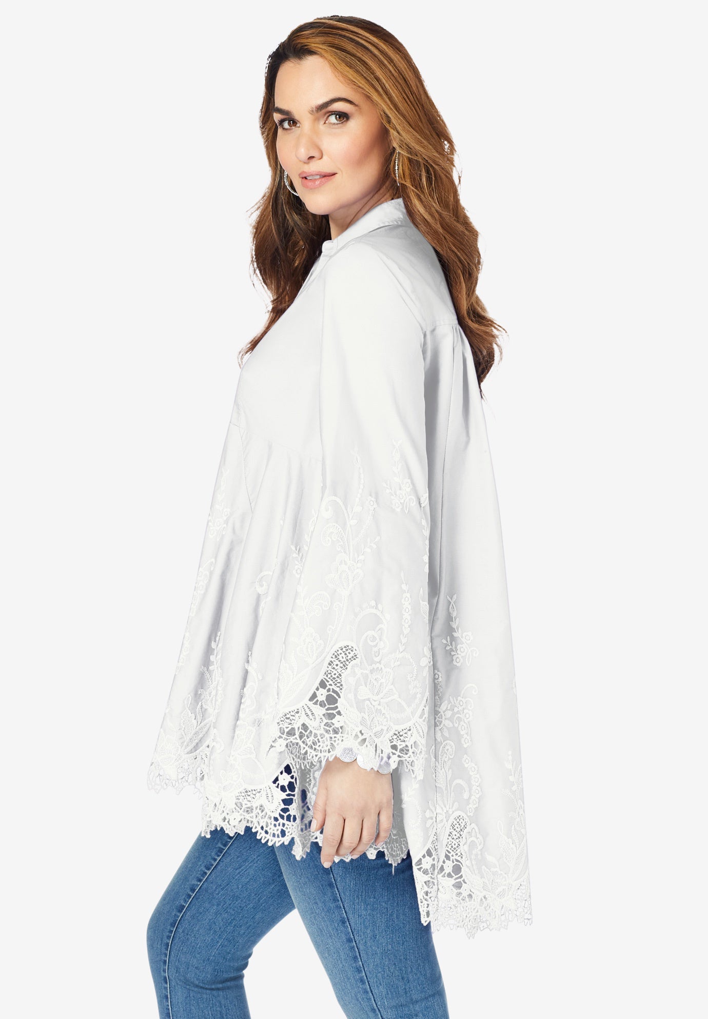 Poplin Embroidered Swing Tunic image number 2