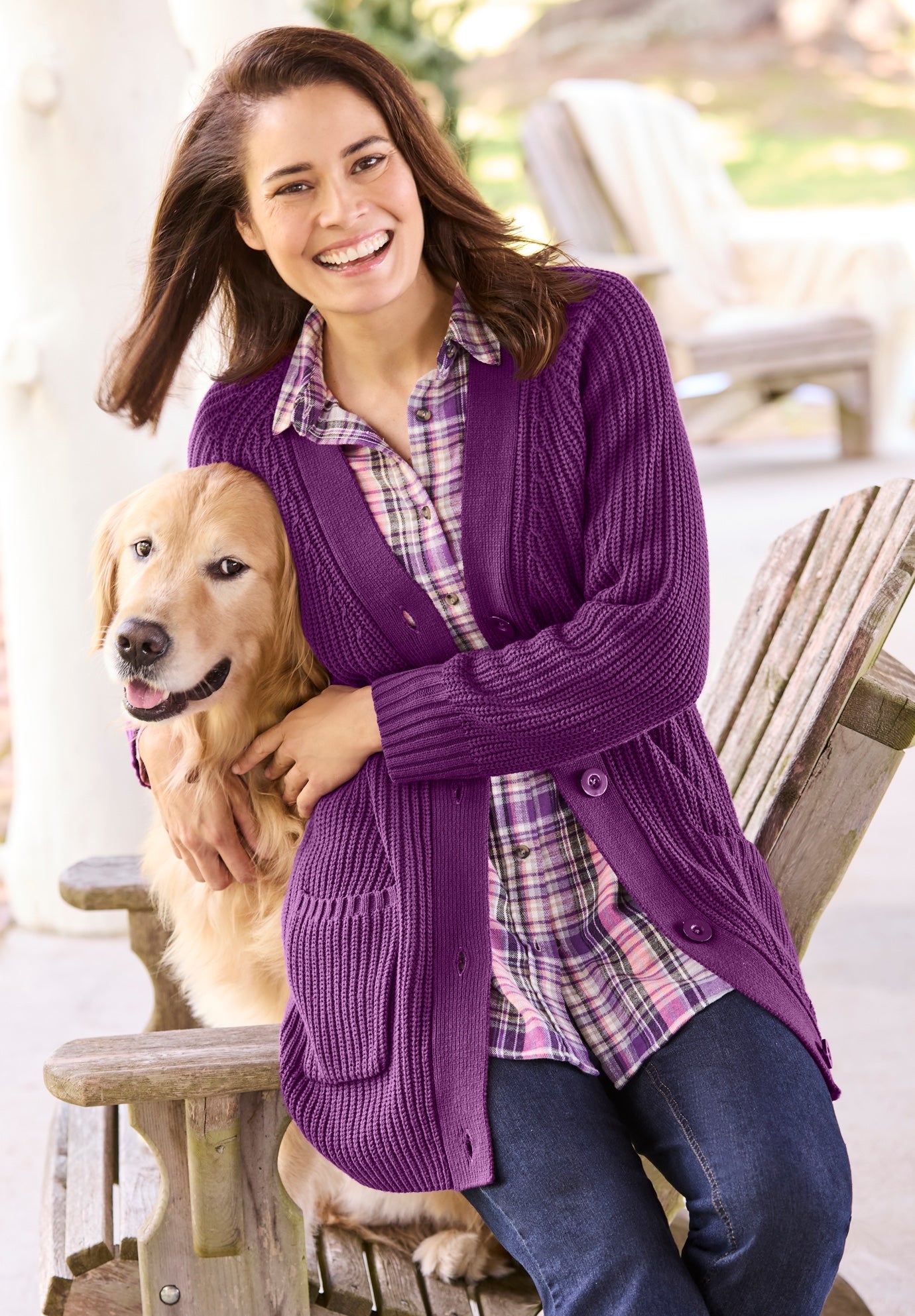 Plaid Double-Brushed Cotton Flannel Shirt image number 3