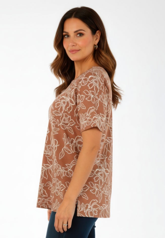 Stretch Cotton Cuff Tee image number 1