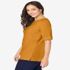 Stretch Cotton Cuff Tee image number null