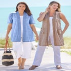 Lightweight Linen Vest Sweater image number null