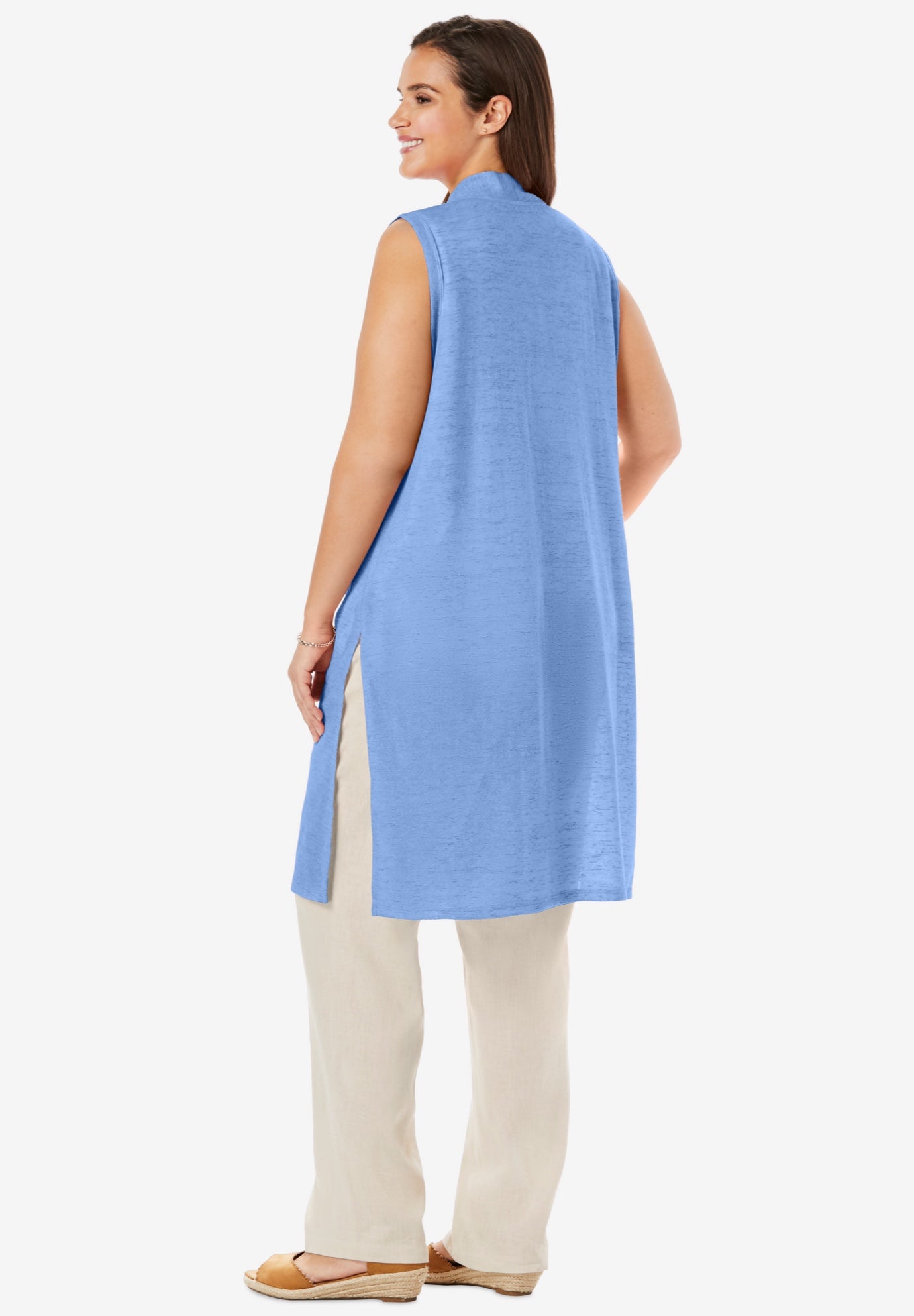 Lightweight Linen Vest Sweater image number 1