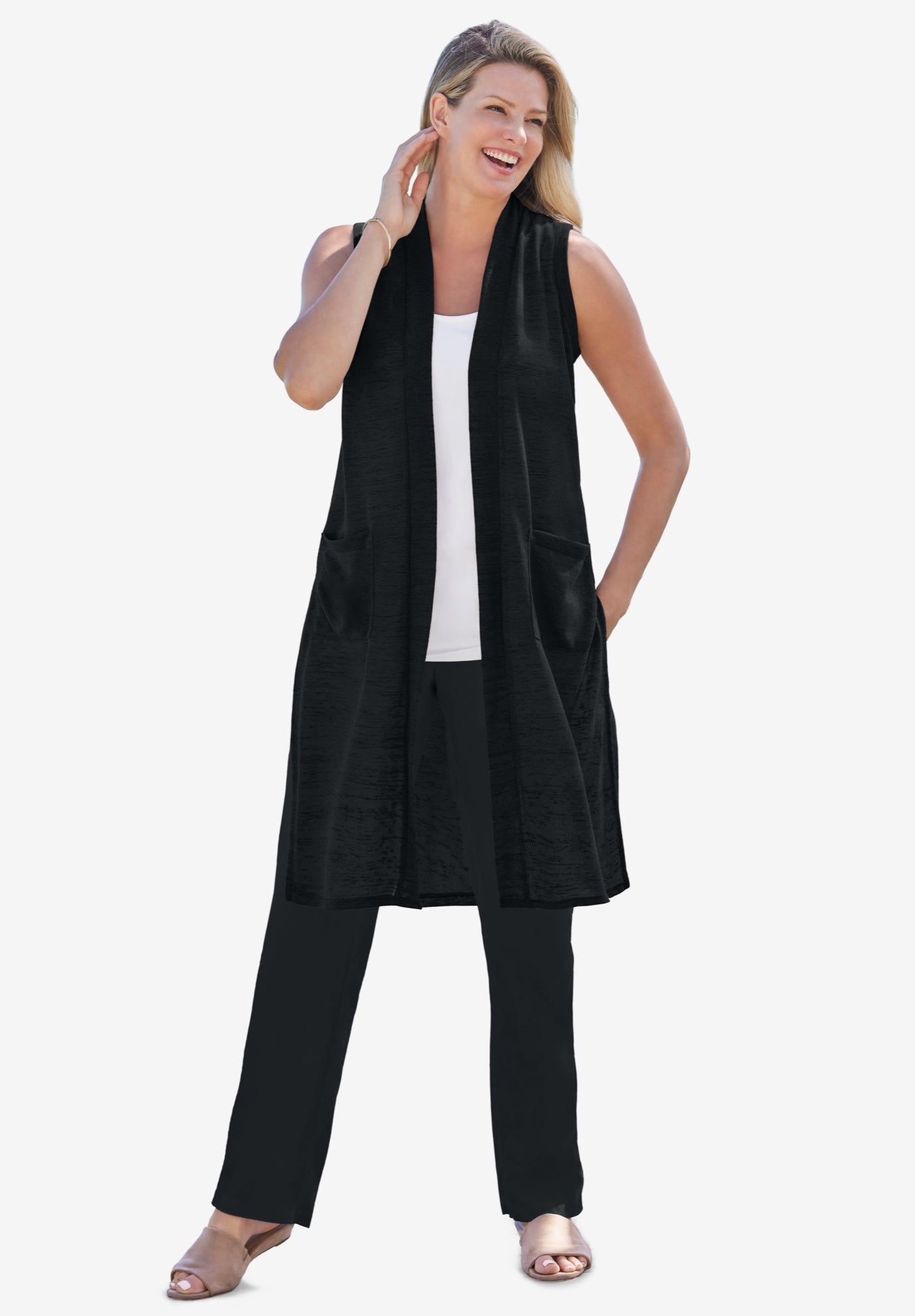 Lightweight Linen Vest Sweater image number 0