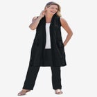 Lightweight Linen Vest Sweater image number null