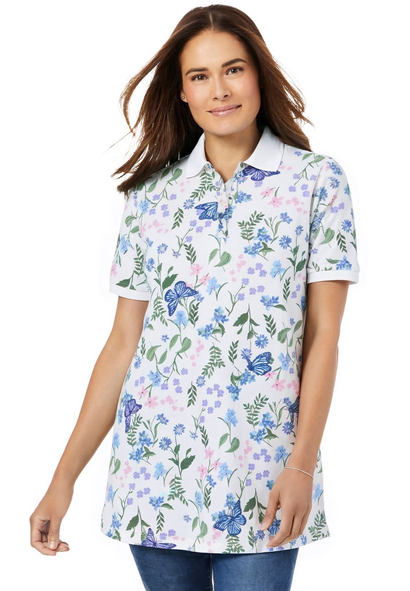Perfect Printed Short-Sleeve Polo Shirt image number 0