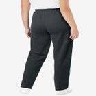 Cotton French Terry Straight-Leg Pull-On Side-Stripe Pants image number 1