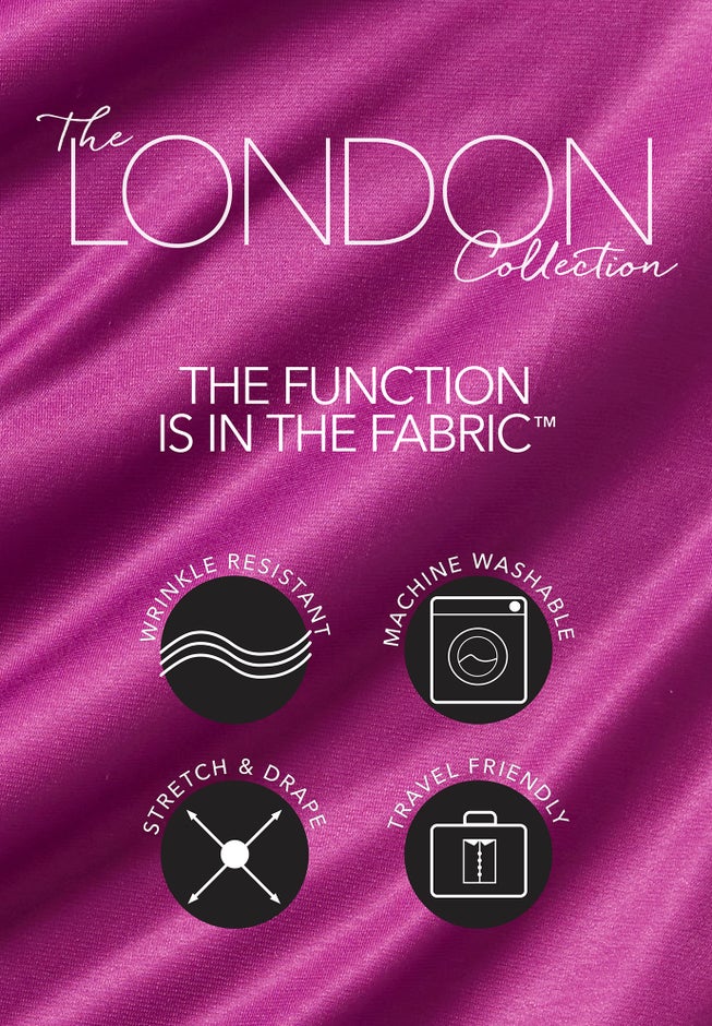 Stretch Knit Mesh Inset Sleeve Tunic image number 5