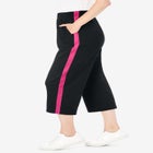 Side-Stripe Cotton French Terry Capri image number null