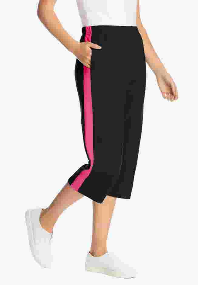 Side-Stripe Cotton French Terry Capri image number 0