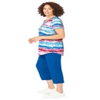 Two-Piece V-Neck Tunic & Capri Set image number null