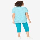 Two-Piece V-Neck Tunic & Capri Set image number 1