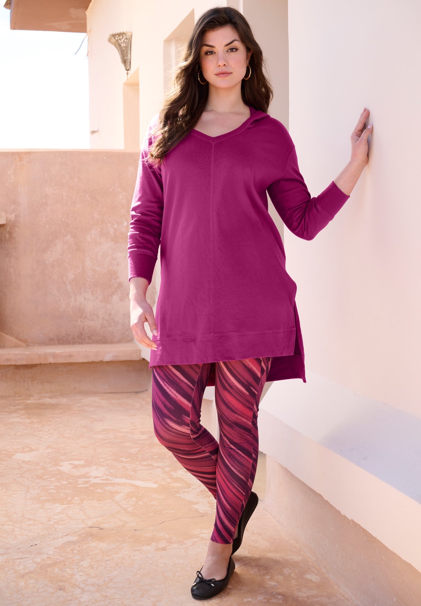French Terry Tunic Hoodie image number 0