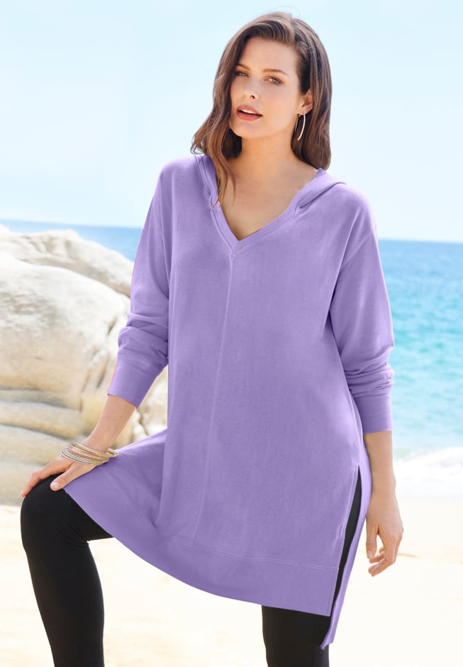 French Terry Tunic Hoodie image number 4